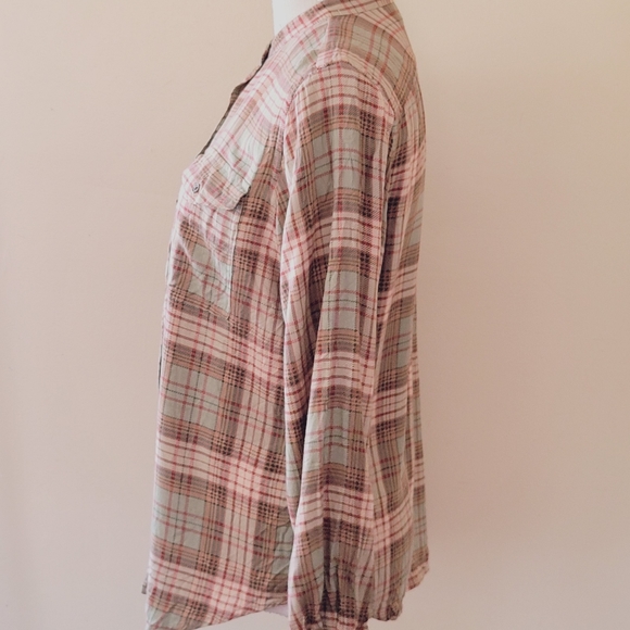 Chaps plaid button down size large - Picture 3 of 5